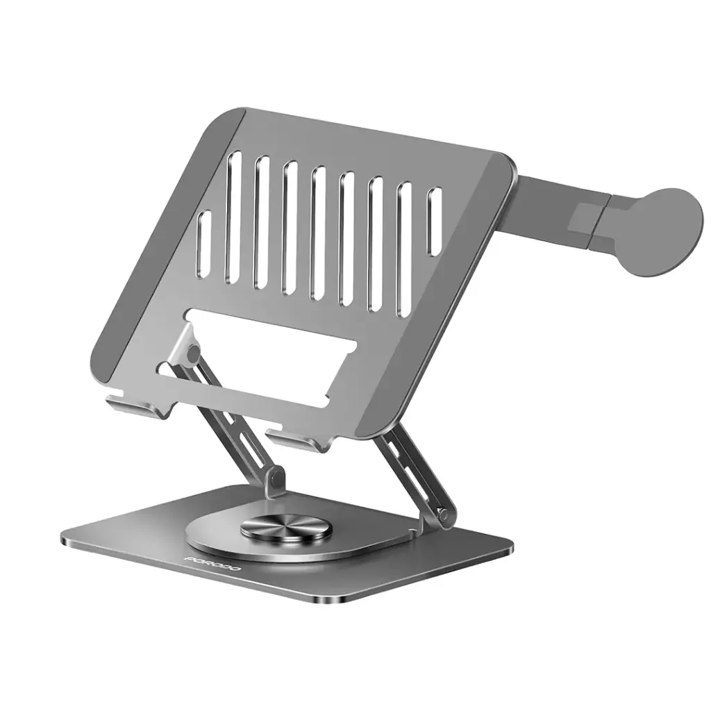 PORODO FOLABLE 360 DUAL USE LAPTOP STAND WITH MAGSAFE PHONE HOLDER GREY PDLSM360DKGY thumbnail 2