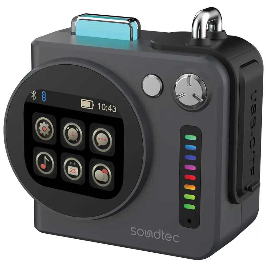 PORODO SOUNDTECH VIBEGO MINI RGB SPEAKER BLACK PDSTQS001GY thumbnail 2