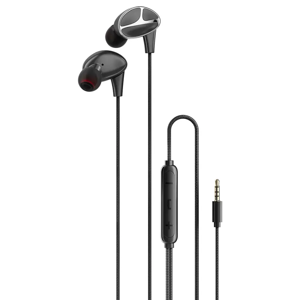 PORODO SOUNDTEC STEREO BASS 3.5MM WIRED EARPHONES BLACK PDWEC12BK thumbnail 2