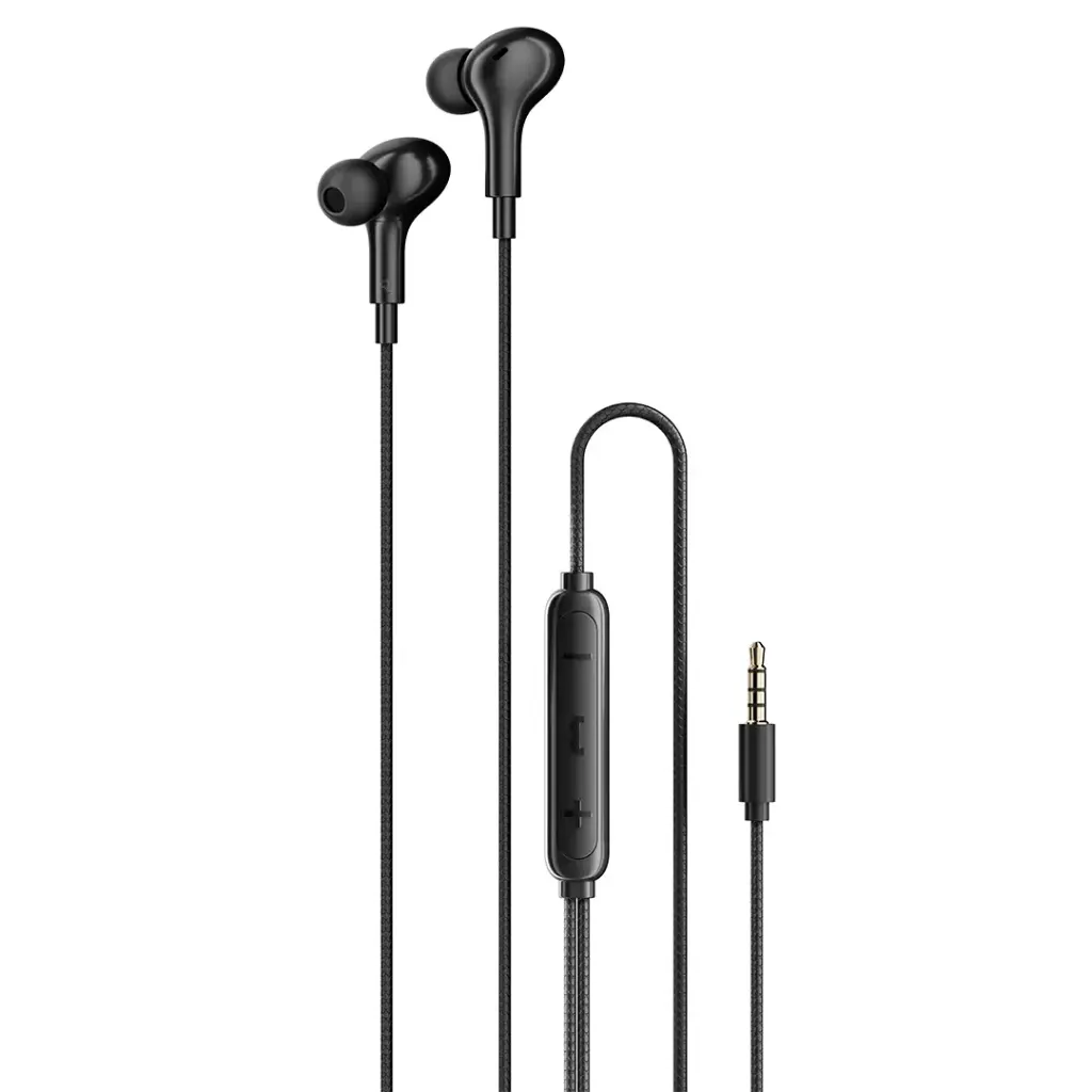 PORODO SOUNDTEC STEREO BASS 3.5MM WIRED EARPHONES BLACK PDWEC3BK thumbnail 2