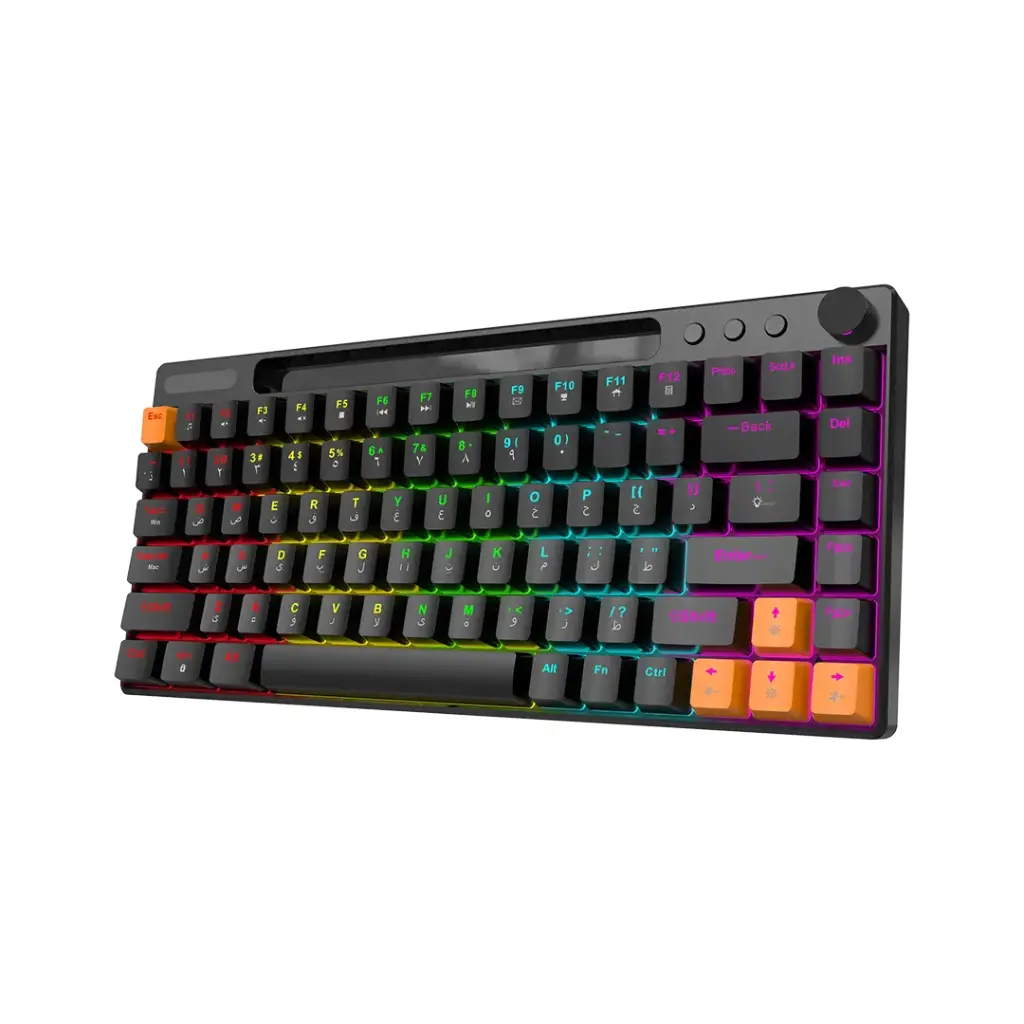 PORODO GAMING 84 KEYS MECHANICAL GAMING KEYBOARD BLACK PDX226-BK thumbnail 2