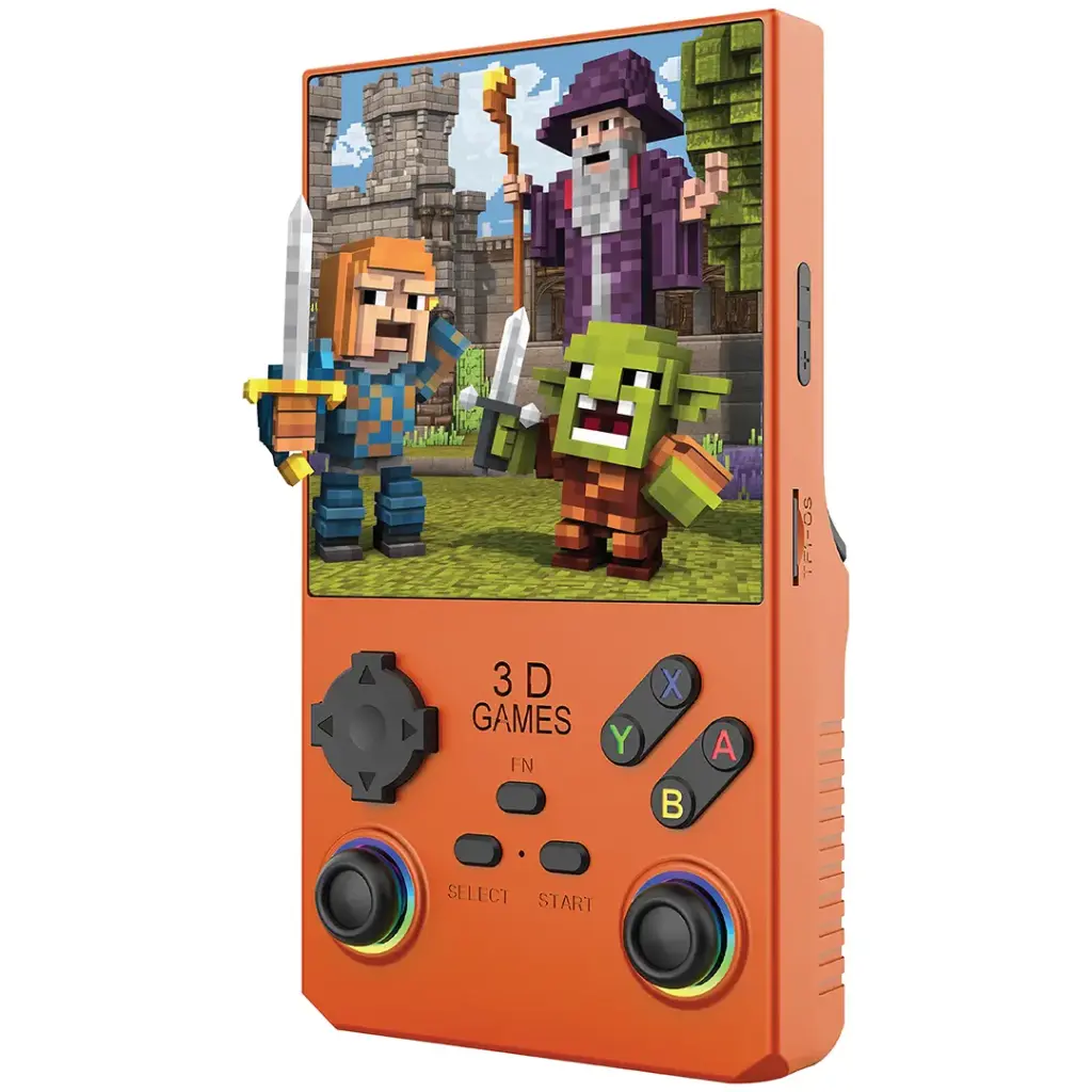 PORODO GAMING 4 SQUARE DISPLAY RETRO HANDHELD GAME CONSOLE ORANGE PDXV40OG thumbnail 2