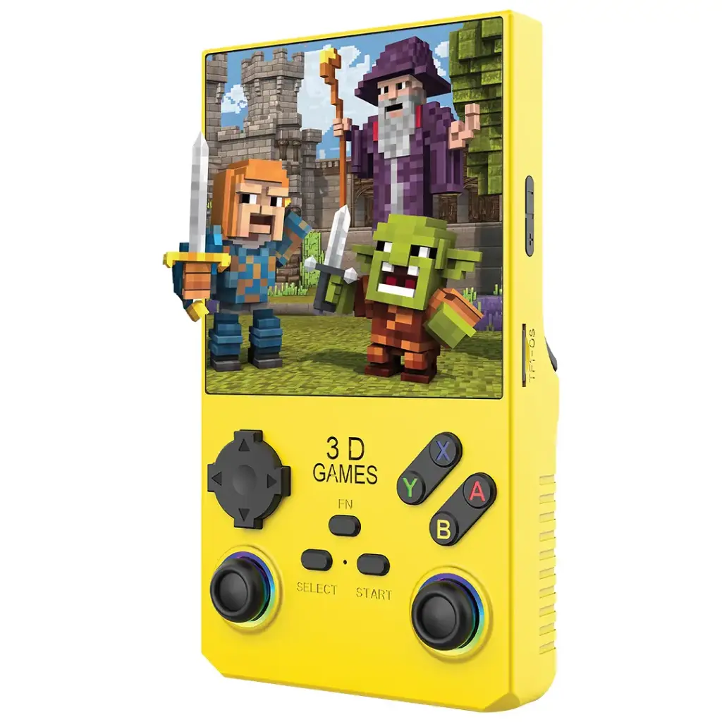 PORODO GAMING 4 SQUARE DISPLAY RETRO HANDHELD GAME CONSOLE YELLOW PDXV40YL thumbnail 2