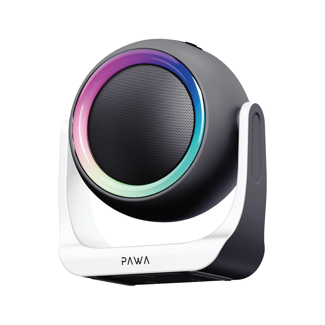 PAWA ARIA WALL AND DESKTOP SPEAKER WITH RGB LIGHT BLACK PW-SPWLTW55-BK thumbnail 2