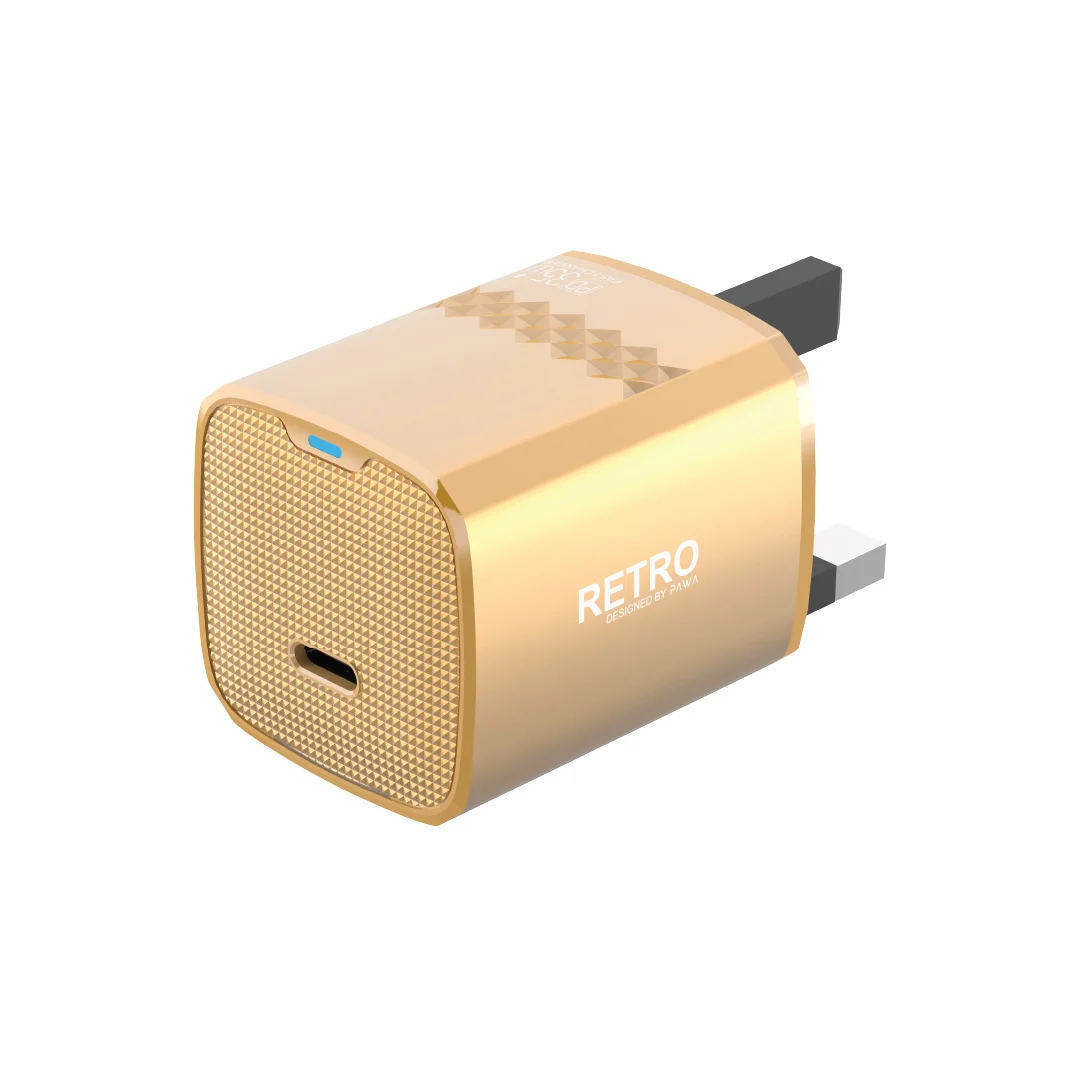 PAWA RETRO PD35W ONLY PD PORT UK CHARGER ORANGE TITANIUM PW-TCRT35UK-ORTT thumbnail 2