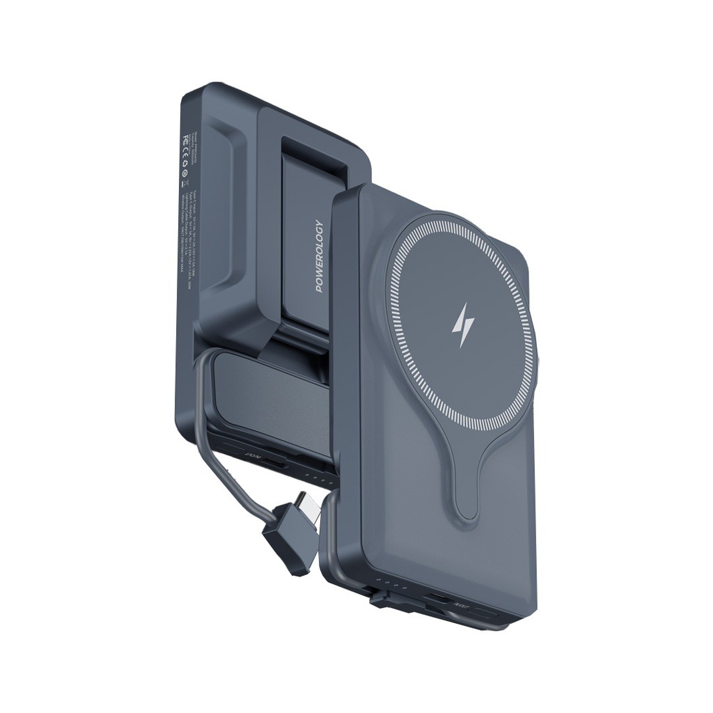 POWEROLOGY 5000MAH POWER BANK MAGSAFE CHARING AIR-VENT MOUNT 20PD GRAY PPBCHA32GY thumbnail 2