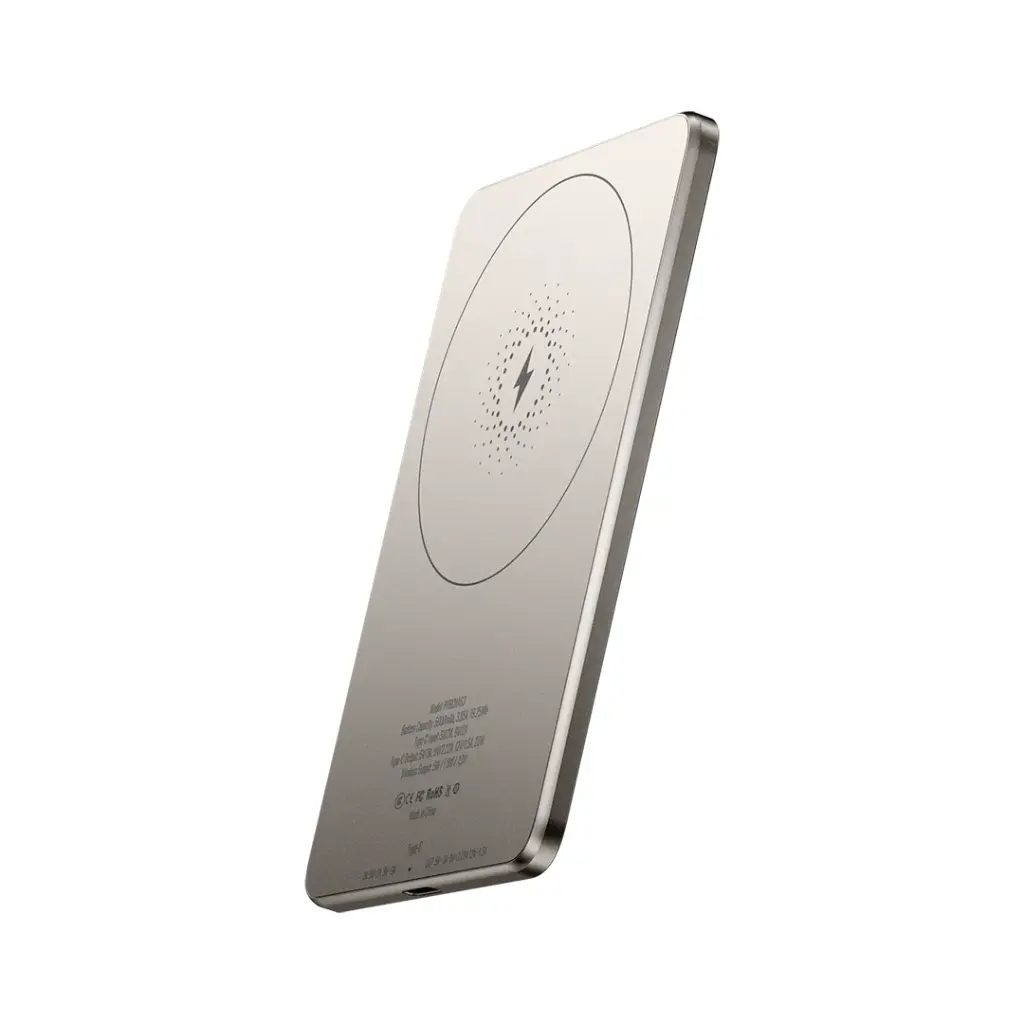 POWEROLOGY ULTRA THIN 5000MAH MAGSAFE POWERBANK TITANIUM PBCHA63-TI thumbnail 2