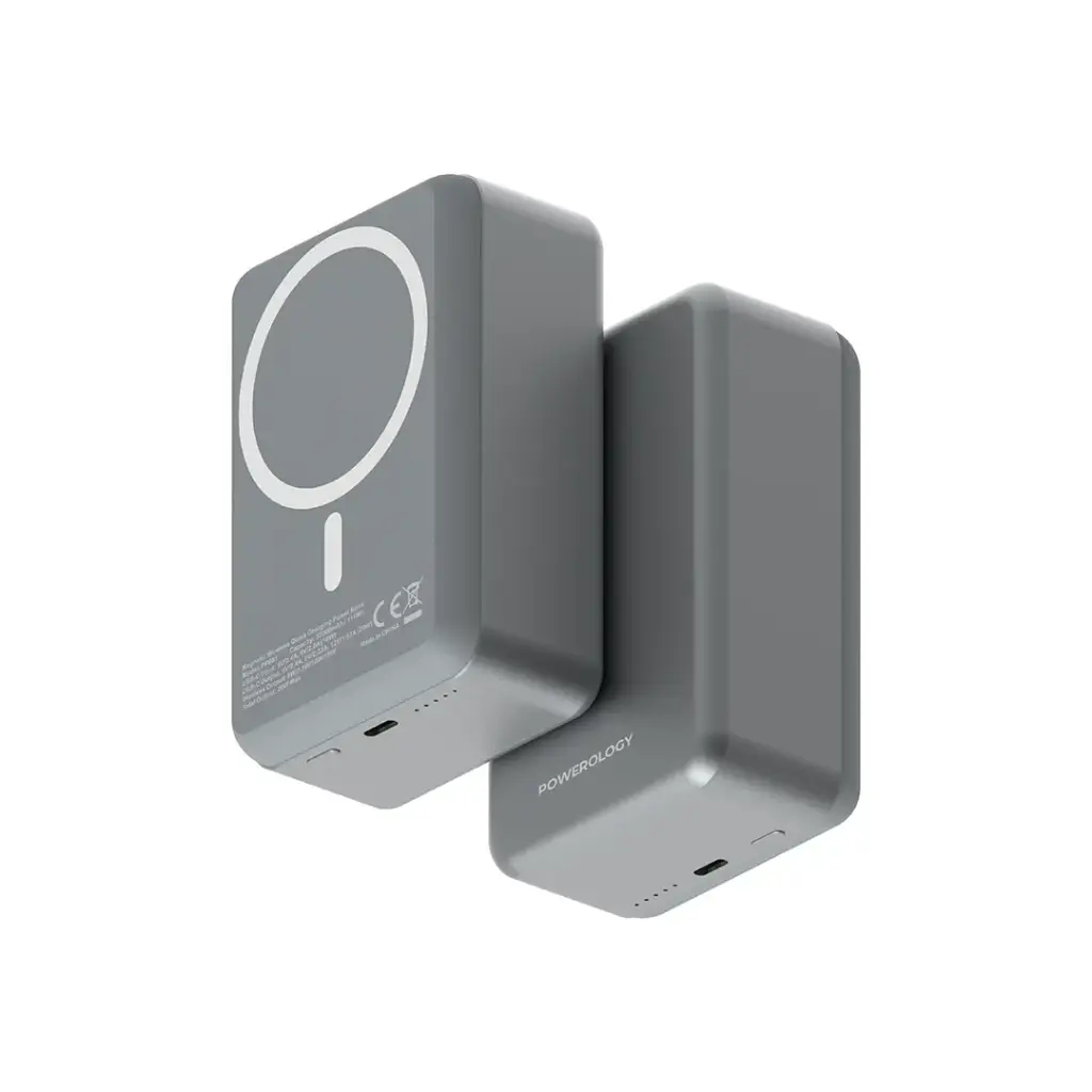 POWEROLOGY POWER BANK 30000MAH MAGSAFE ALUMINUM PD 20W GRAY PPBCHA81-GY thumbnail 2