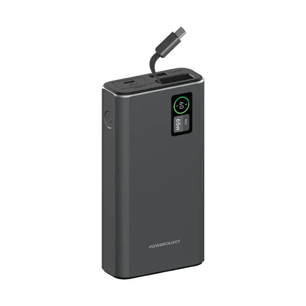 POWEROLOGY POWER BANK 20000MAH ALUMINUM PD 65W GRAY PPBCHA82-GY thumbnail 2