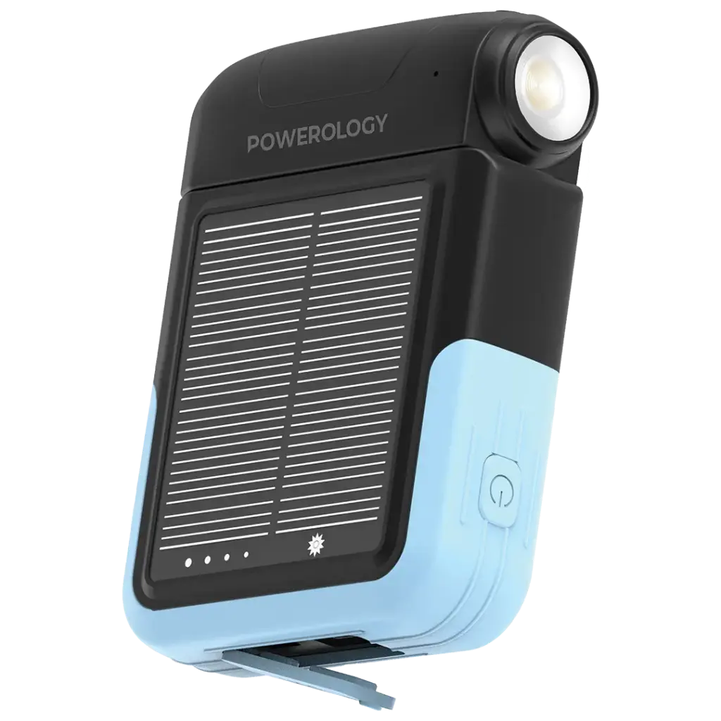 POWEROLOGY SANTE 10000MAH SOLAR POWERBANK BLACK PPBDS05BK thumbnail 2