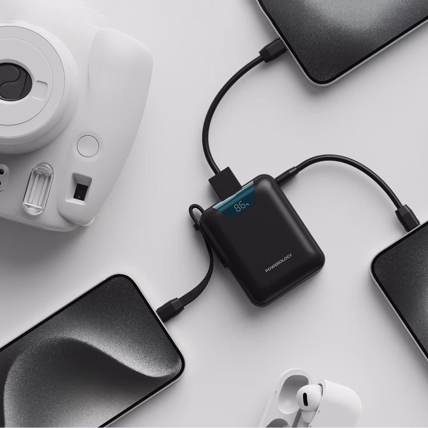 POWEROLOGY YORK 10000MAH POWERBANK BLACK PPBM101BK thumbnail 2