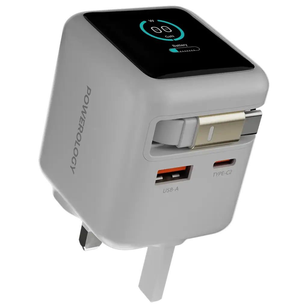 POWEROLOGY HALO DUAL -PORT GAN CHARGER-WHITE-PWCUQC051WH thumbnail 2