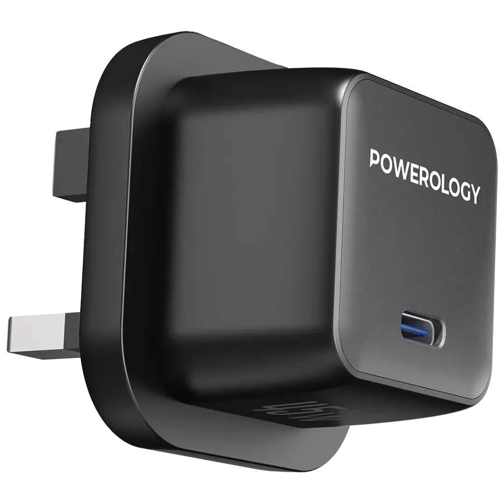 POWEROLOGY QX 45W POCKET SIZED GAN ADAPTER BLACK PWCUQC055BK thumbnail 2