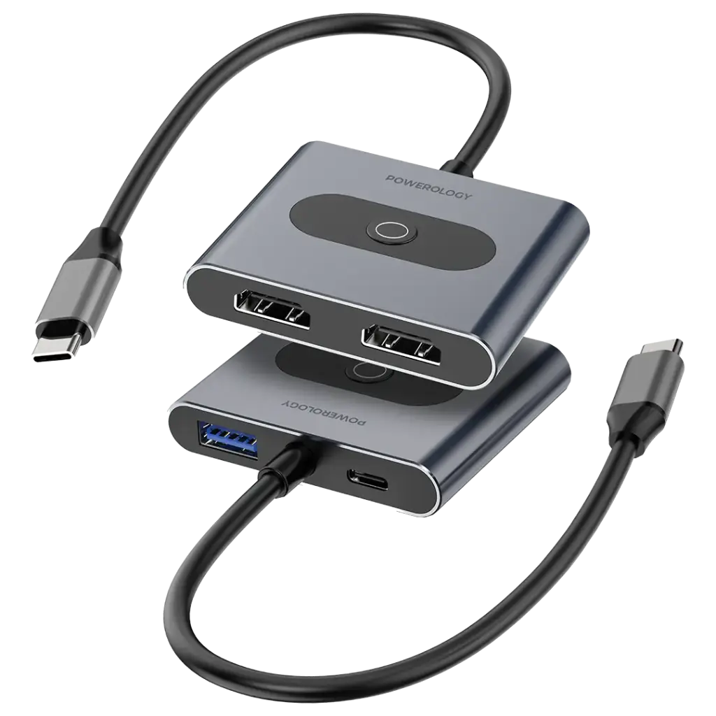 POWEROLOGY 4 IN 1 USB C MULTI FUNCTION HUB PWFX2508AGY thumbnail 2