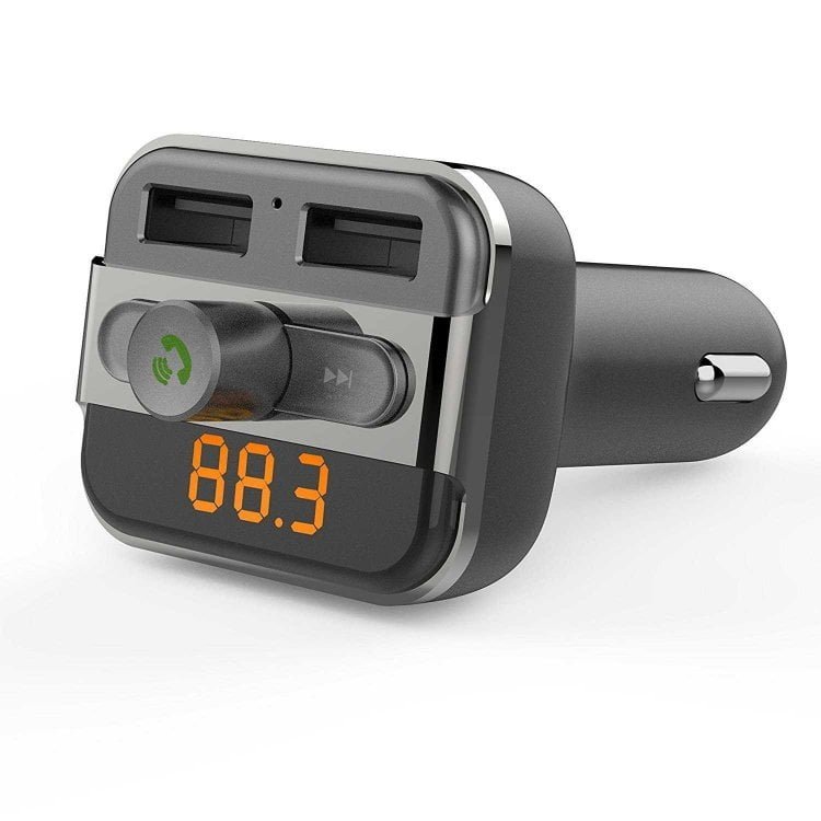 PORODO WIRELESS FM TRANSMITTER CAR CHARGER 15W BUILT IN MIC FMBT17 thumbnail 2