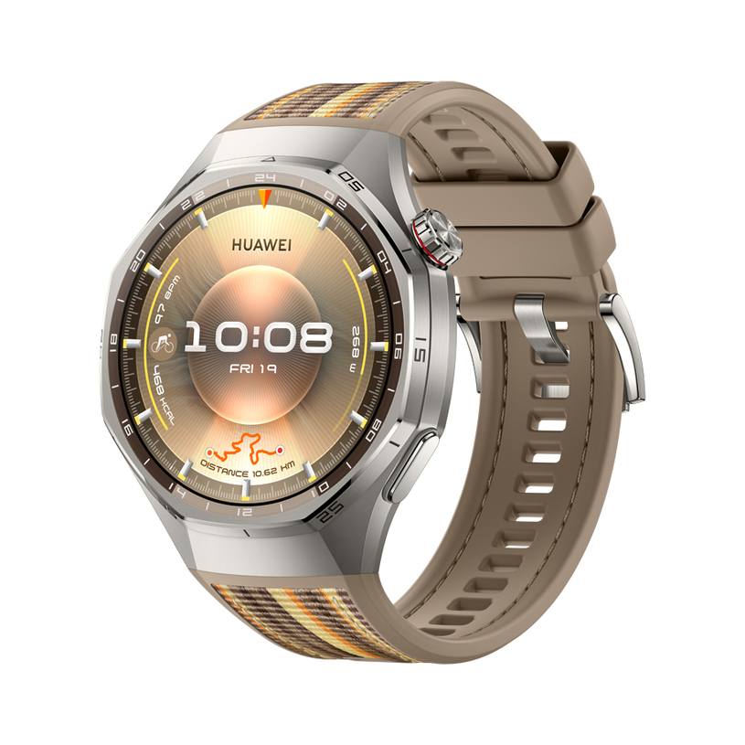 HUAWEI WATCH GT 6 PRO 46MM BROWN TITANIUM ALLOY CASE WITH BROWN WOVEN STRAP ATM-B29 55020FUA thumbnail 2