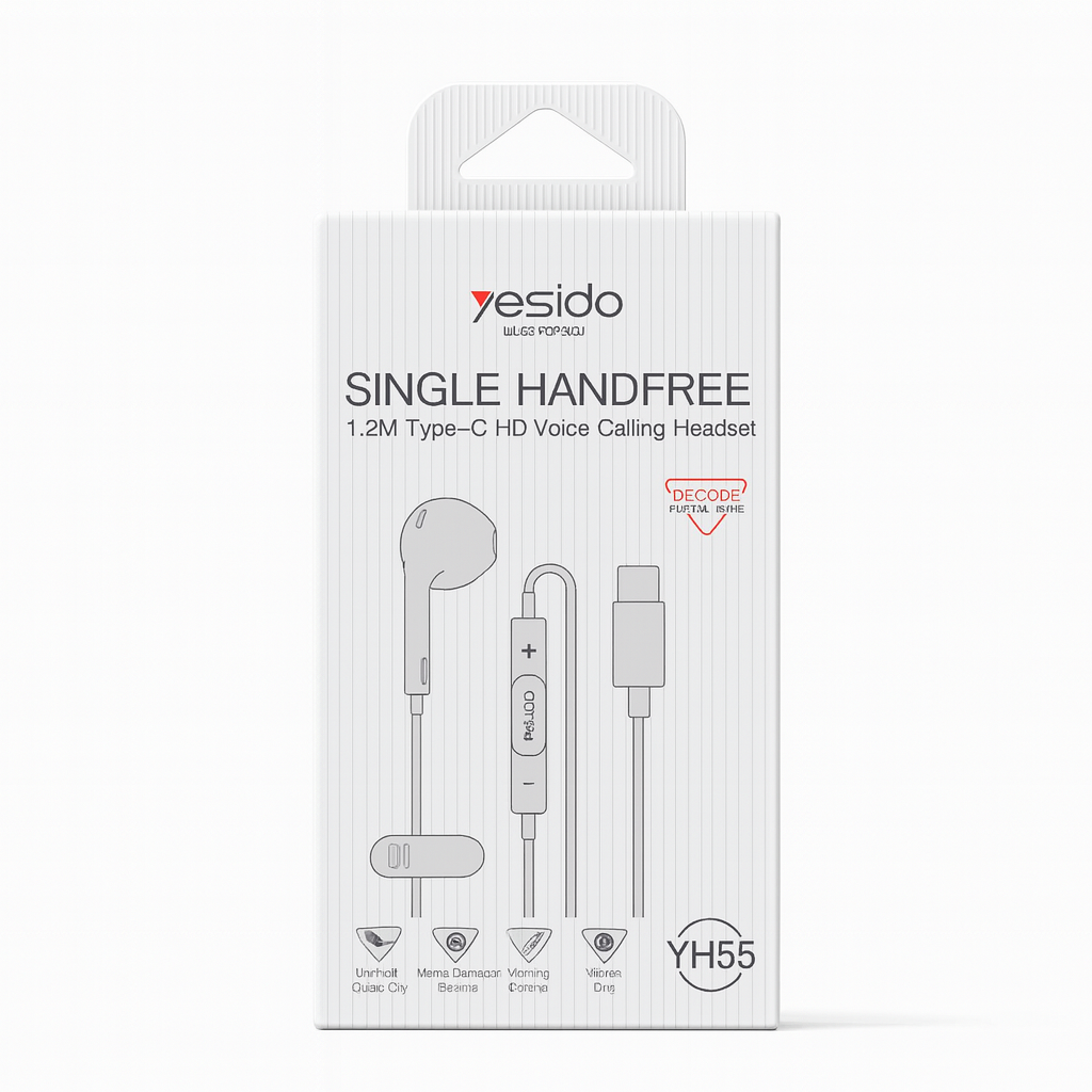 YESDIO HD VOICE CALLING SINGLE EAR HANDFREE WITH TYPE-C CONNECTOR YH55 thumbnail 2