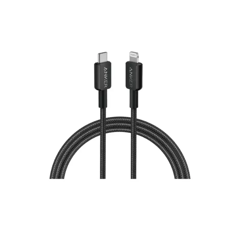 ANKER 322 USB C TO LIGHTNING CABLE BRAIDED 10FT BLACK A81B7H11 thumbnail 2