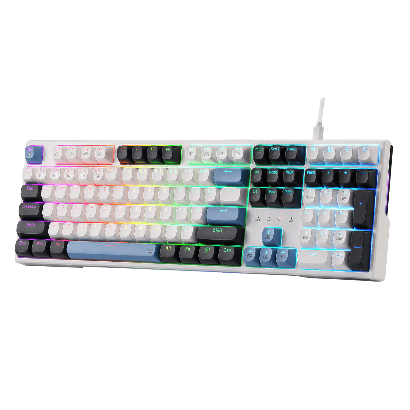 REDRAGON TRUNDLE RGB WIRED 108 KEY MECHANICAL GAMING KEYBOARD K668WGB-RGB thumbnail 2