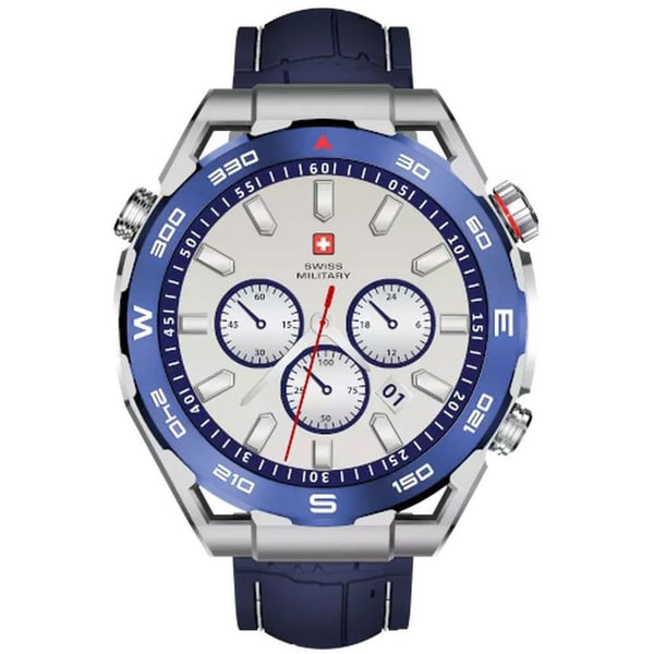 SWISS MILITARY DOM 3 WATCH WITH SILICONE STRAP BLUE SM-W-DOM3-SIF-BLUSIST-2PRESTP thumbnail 2