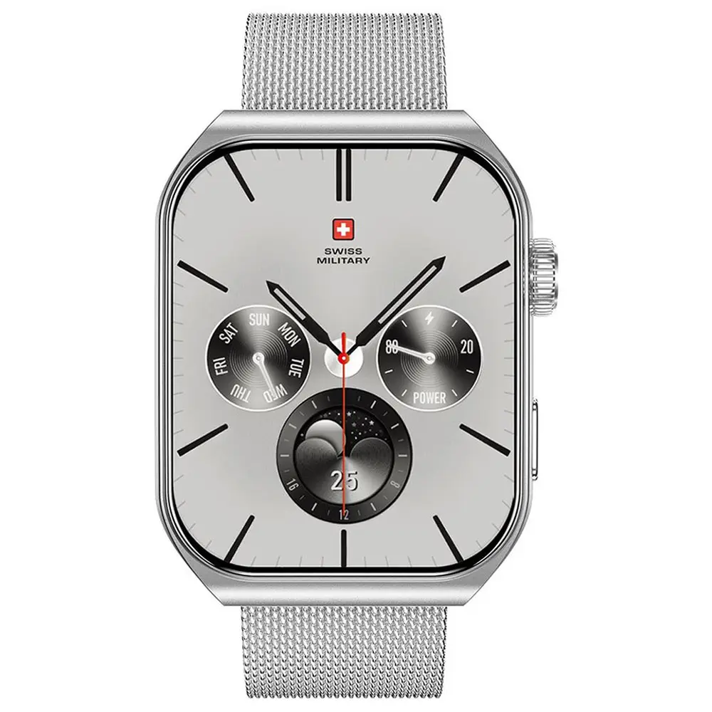 SWISS MILITARY ALPS 3 SMART WATCH SILVER thumbnail 2