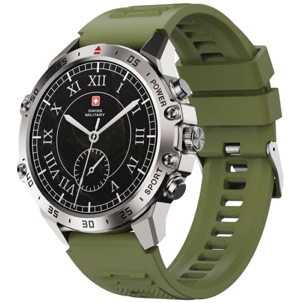 SWISS MILITARY DOM 5 WATCH WITH SILICONE STRAP GREEN  SM-WCH-DOM5-SILFGRNSIS thumbnail 2