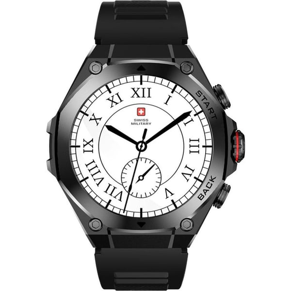 SWISS MILITARY DOM 6 WATCH WITH STAINLESS STEEL STRAP BLACK SM-WCH-DOM6-BLKSS thumbnail 2