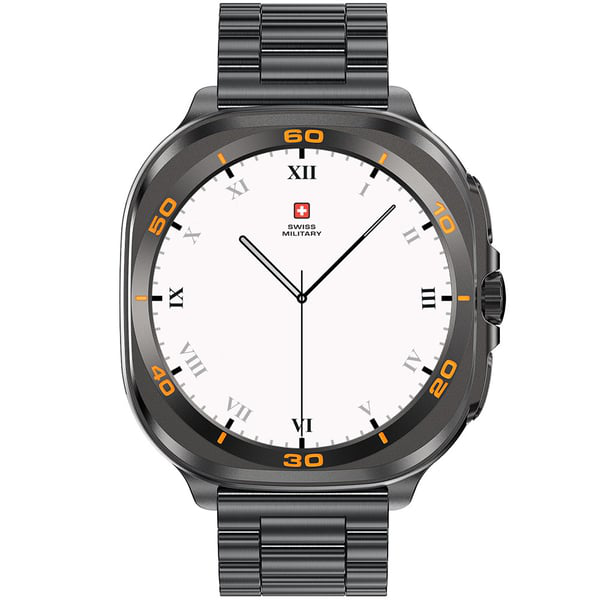 SWISS MILITARY DOM 7 GUNMETAL FRAME WITH BLACK STAINLESS STEEL STRAP SM-WCH-DOM7-GUNF-BLKSTL thumbnail 2