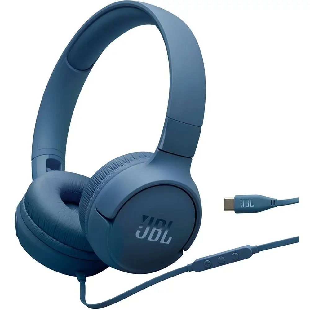 JBL TUNE 520C USB C WIRED HEADSET BLUE thumbnail 2