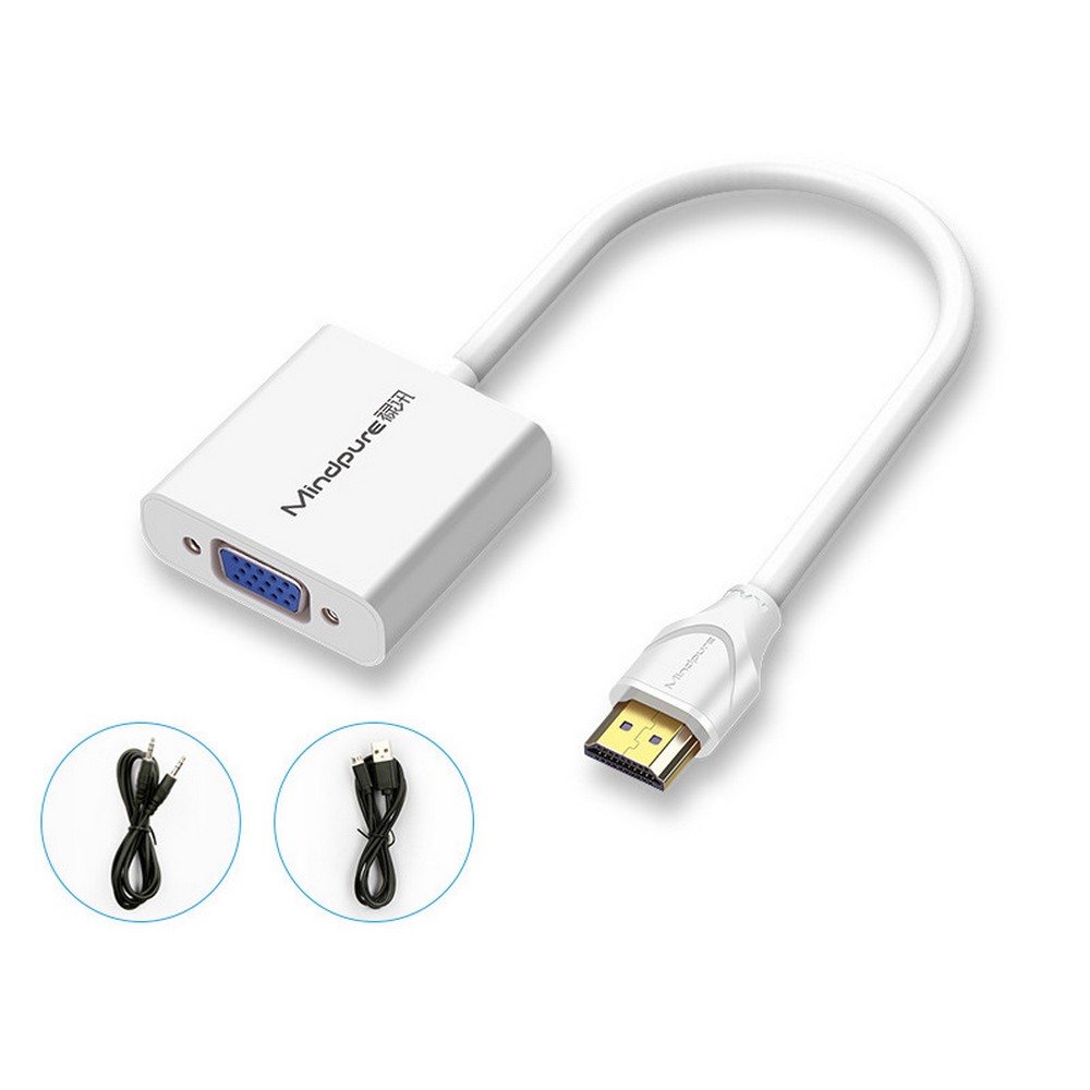 MINDPURE HDMI TO VGA CONVERTER WITH AUDIO WITH POWER SUPPLY BLACK LX10213 thumbnail 2