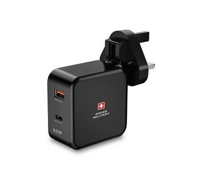 SWISS MILITRY 65W PD POWER STATION QC CHARGER BLACK thumbnail 2