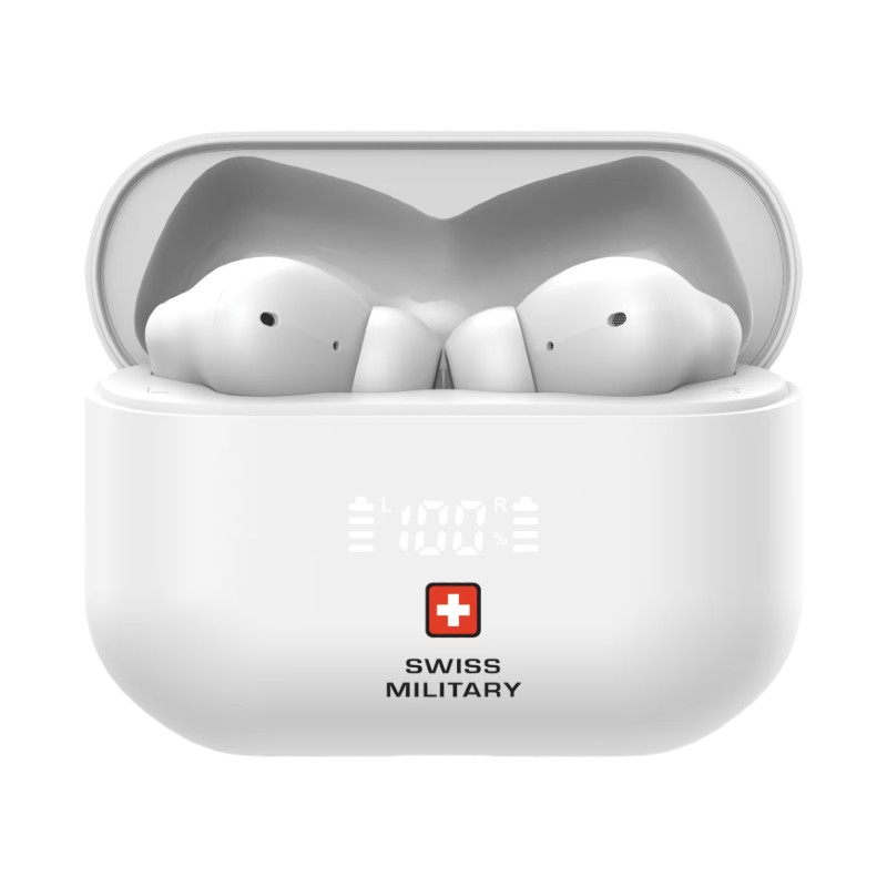 SWISS MILITARY VICTOR 7 ACTIVE NOISE CANCELLATION EARBUDS WHITE SM-TWS-VICTOR7-4MIC-ANC-LED-WH thumbnail 2