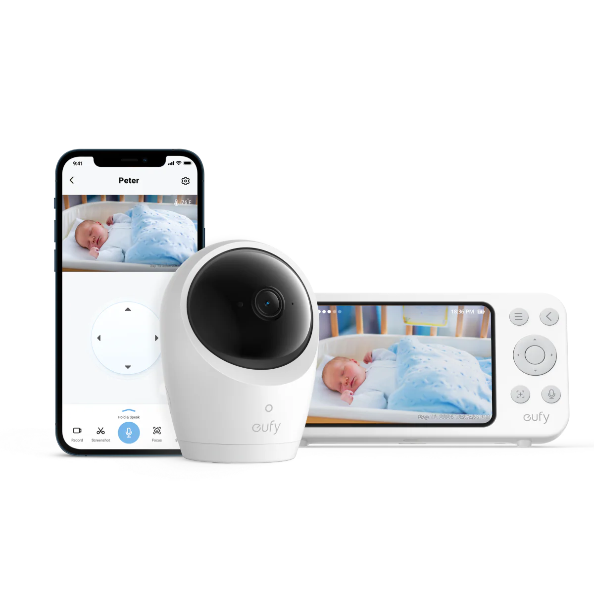 EUFY CAM E20 BABY MONITOR WHITE E8352221 thumbnail 2