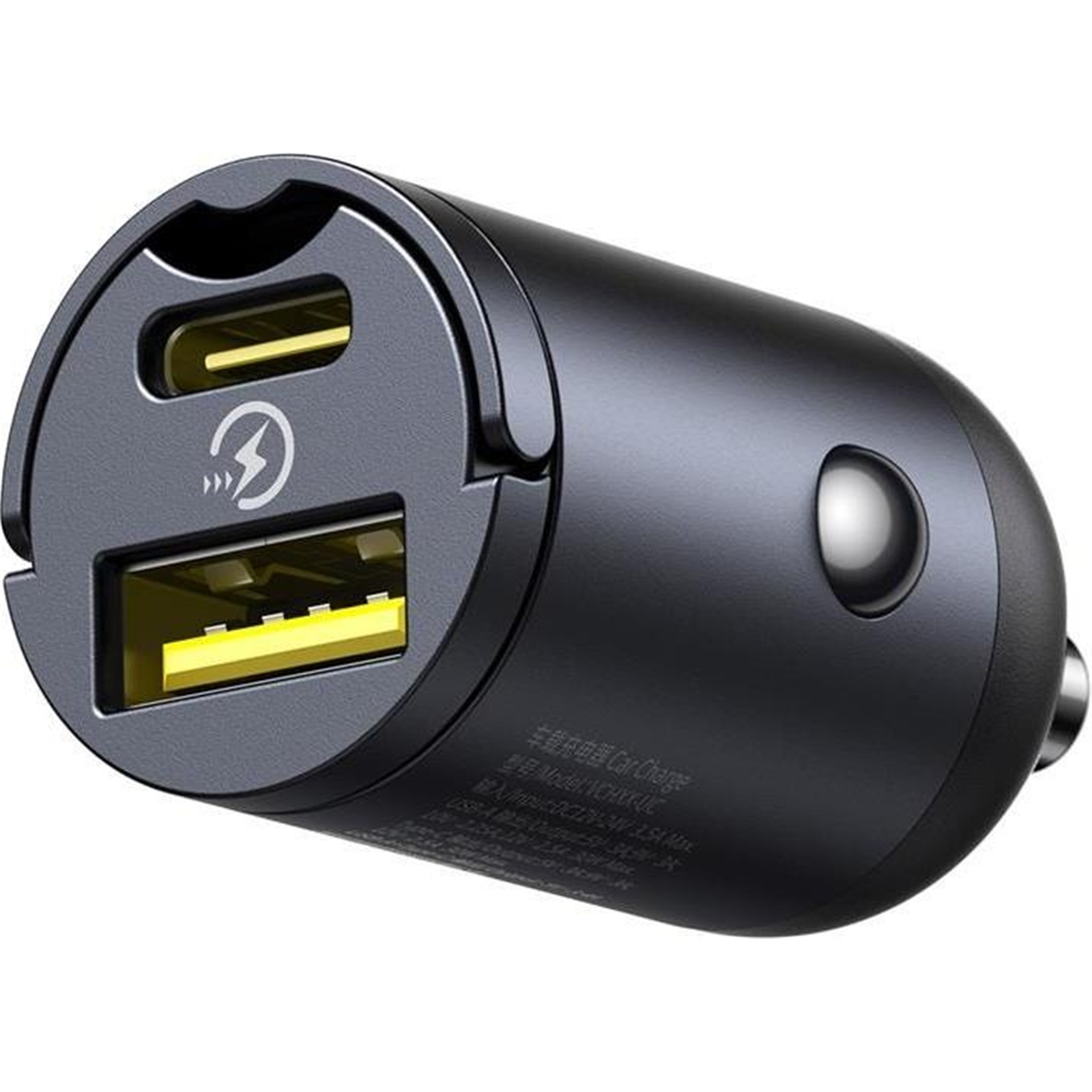 BASEUS TINY STAR 30W MINI CAR CHARGER COSMIC BLACK thumbnail 2