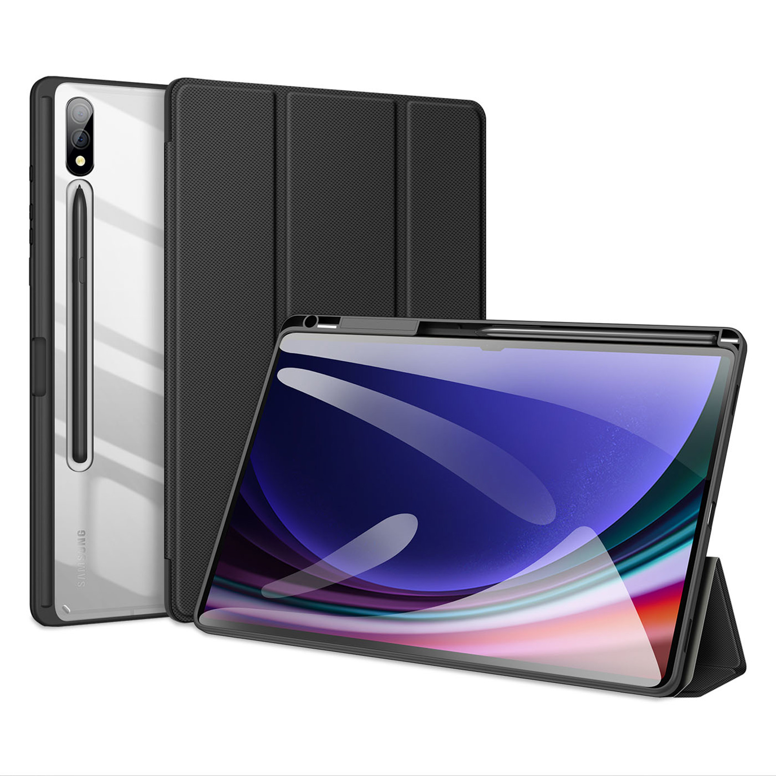 DUXDUCIS SAMSUNG TAB S10 PLUS/S9 PLUS/S9 FE PLUS TOBY SERIES CASE BLACK TOBY-0211 thumbnail 2
