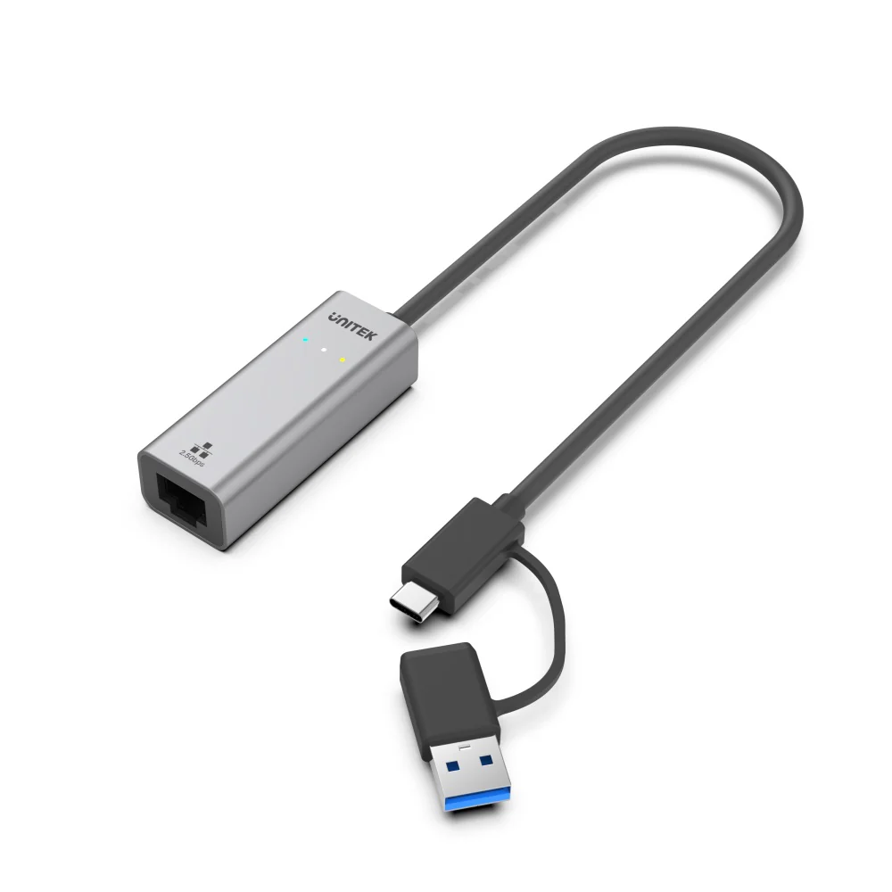 UNITEK USB TO 2.5G ETHERNET ADAPTER GRAY U1313C thumbnail 2