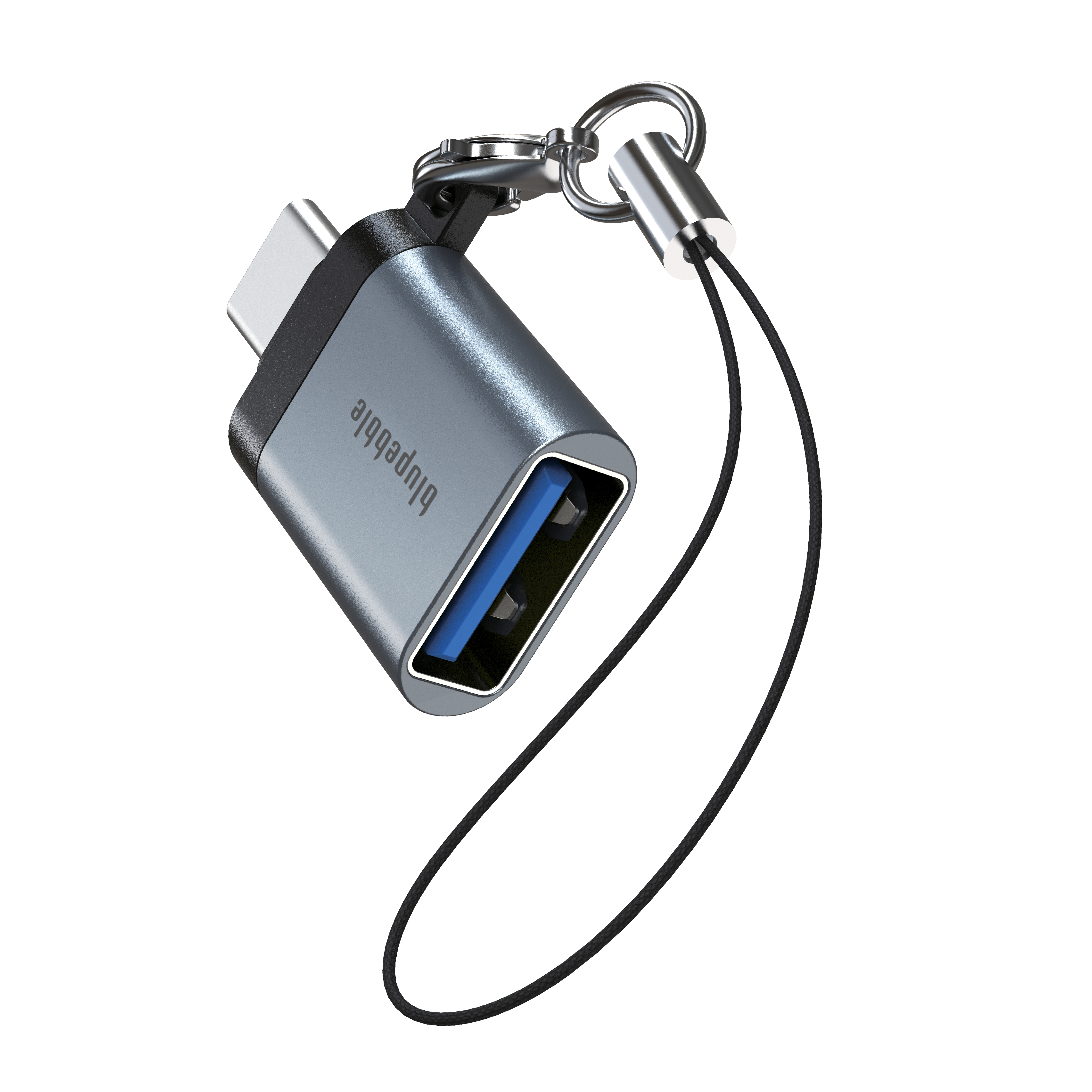 BLUPEBBLE USB-C TO USB-A USB 3.0 OTG ADAPTER GREY BP-OTGC23.1-GY thumbnail 2