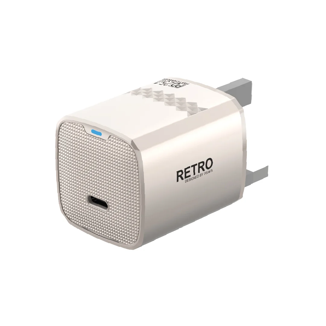 PAWA RETRO PD25W WITH TYPE C PORT UK PLUG TITANIUM PW-TCRT25UK-TT thumbnail 2
