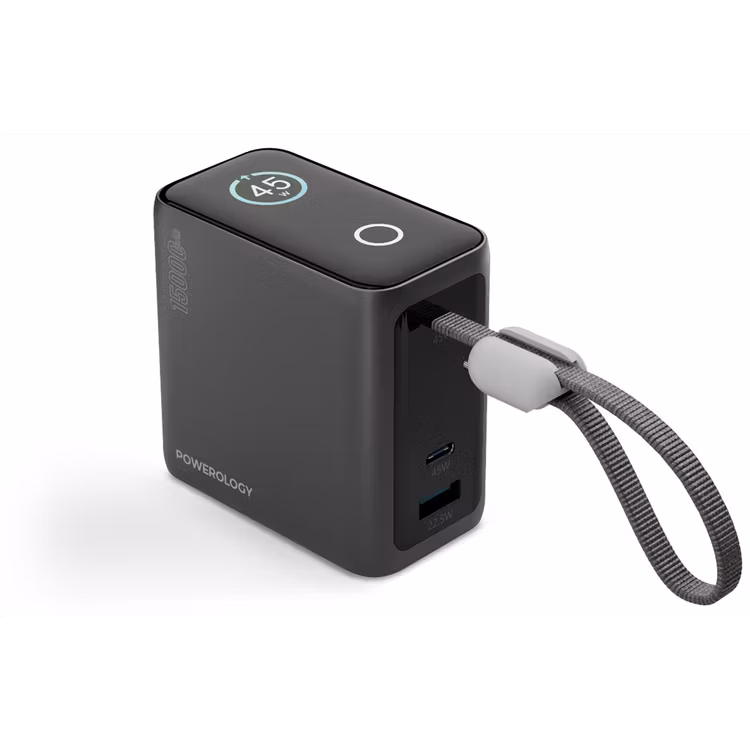 POWEROLOGY 15000MAH MINI POWERBANK BLACK PPBCHA60BK thumbnail 2