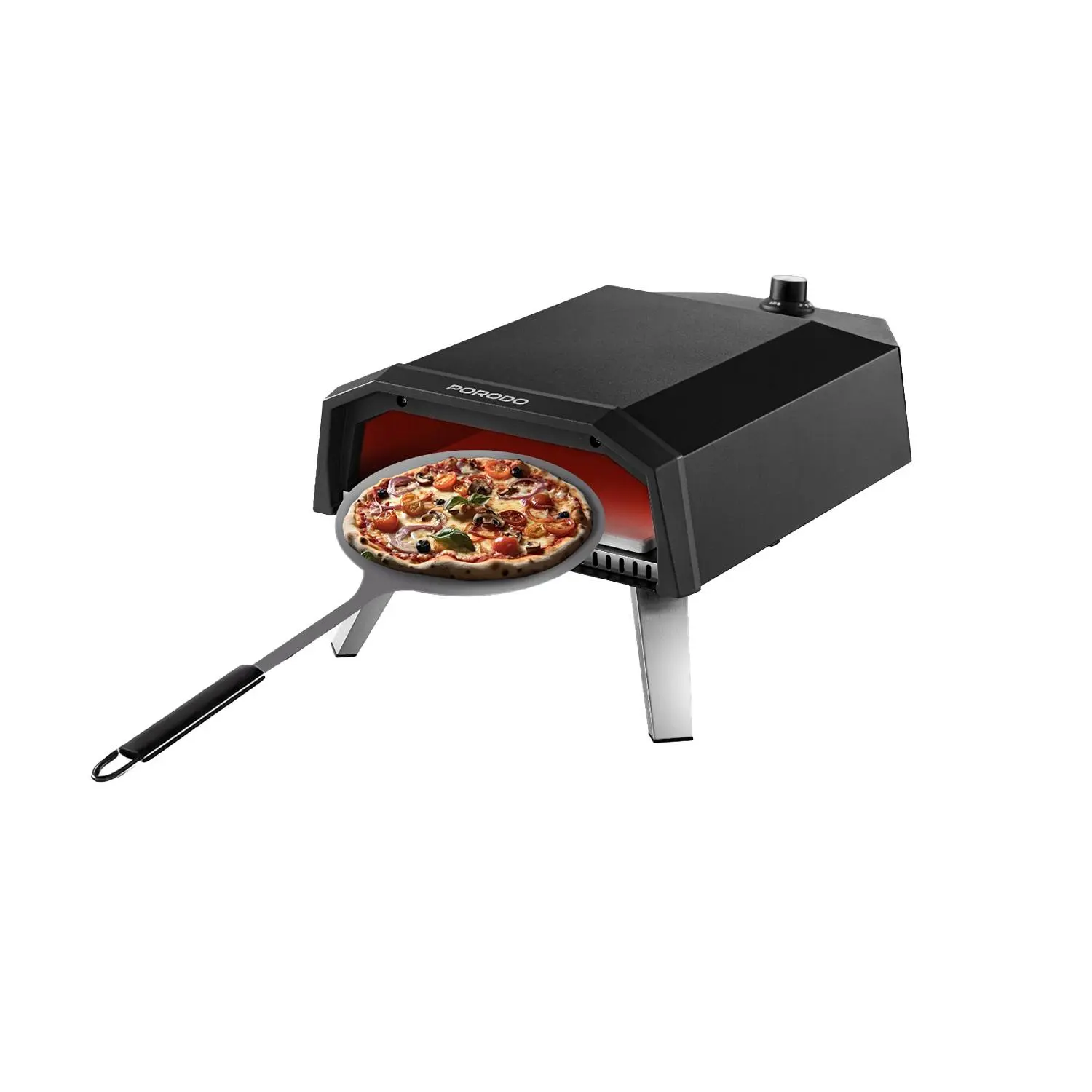 Porodo Lifestyle 12-Inch Outdoor Pizza Oven - Black ,Portable & Efficient thumbnail 2