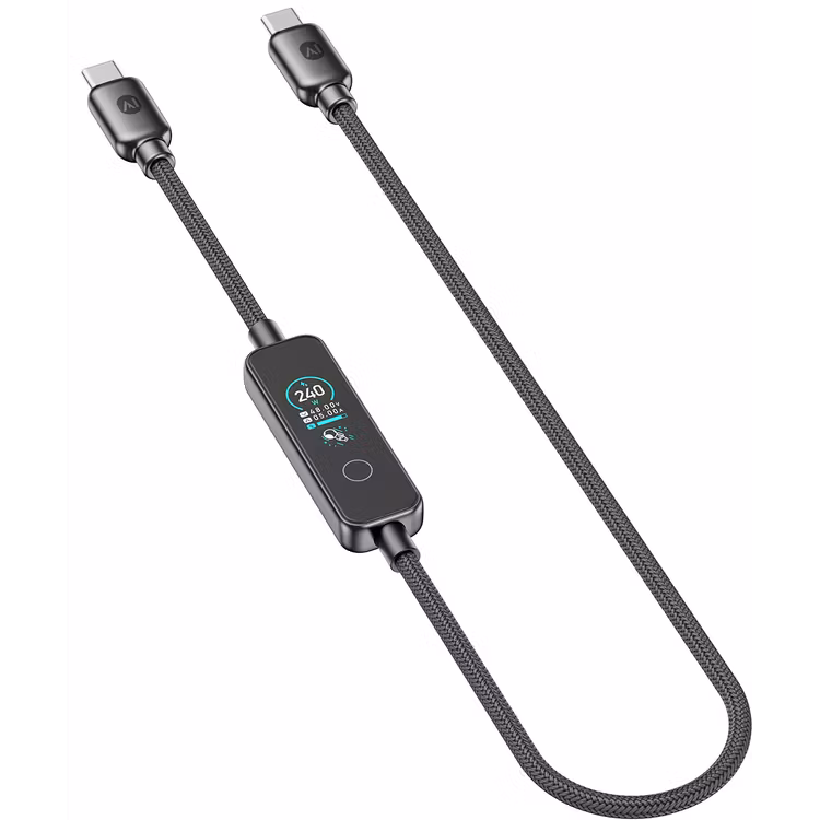 POWEROLOGY TFT CHARGELINK 240W USB C CABLE BLACK PCABCM0121BK thumbnail 2