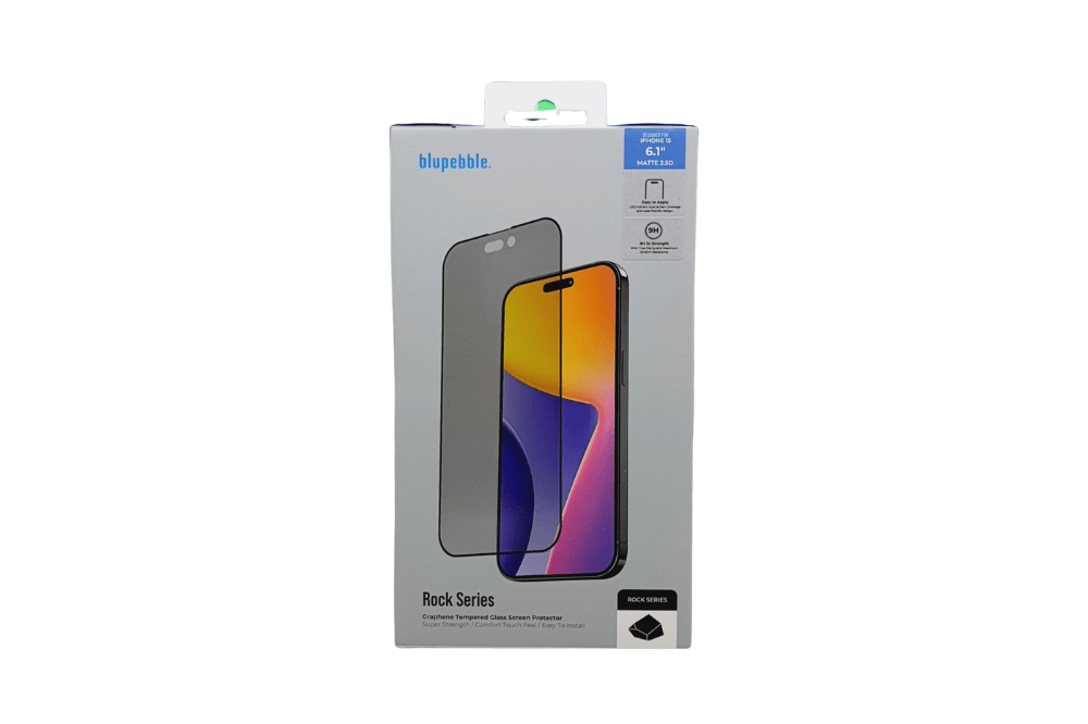 BLUPEBBLE IPHONE 15 PRO MAX GRAPHENE ROCK SERIES GLASS SCREEN PROTECTOR CLEAR BP-IPGRROCK6.7 N-15PROMAX thumbnail 2