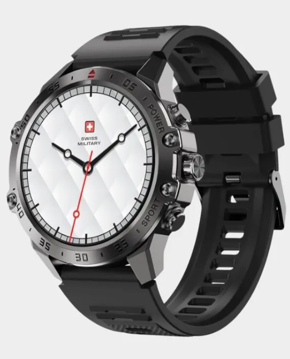 SWISS MILITARY DOM 5 WATCH WITH SILICONE STRAP BLACK SM-WCH-DOM5-GUNF-BLKSIS thumbnail 2