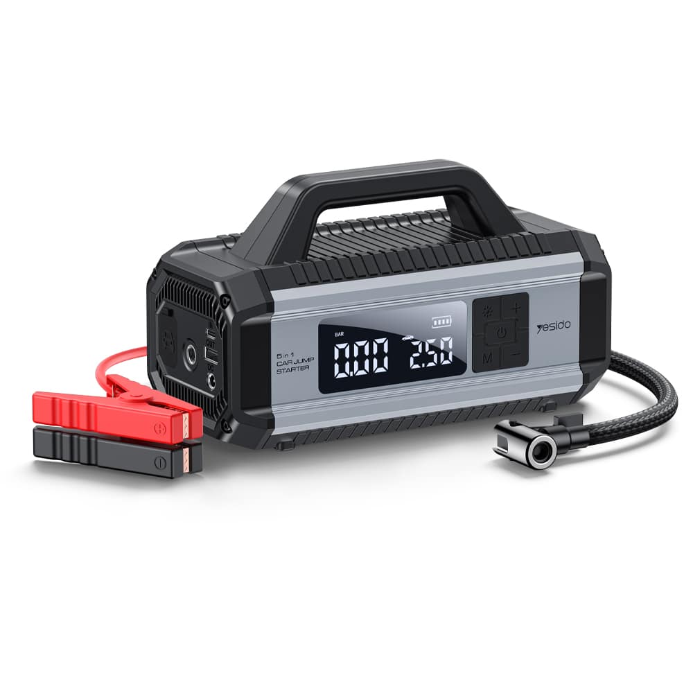 YESIDO 5 IN 1 JUMP STARTER & MULTIFUNCTION PUMP BLACK VC13 thumbnail 2