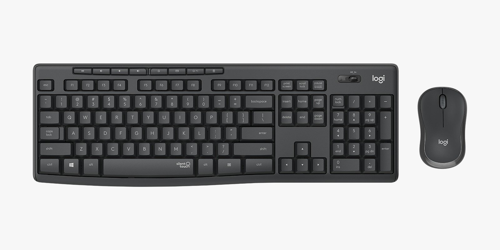 LOGITECH SILENT WIRELESS COMBO KEYBOARD AND MOUSE MK295 920-009801 thumbnail 2