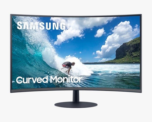 SAMSUNG 27" 1000R BEZEL-LESS CURVED MONITOR WITH SPEAKER LC27T550FDMXUE thumbnail 2