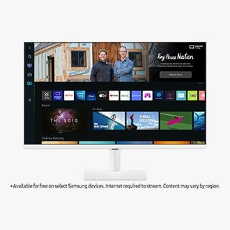 SAMSUNG 32" M5 FLAT MONITOR FULL HD WITH SMART TV EXPERIENCE WHITE LS32BM501EMXUE thumbnail 2