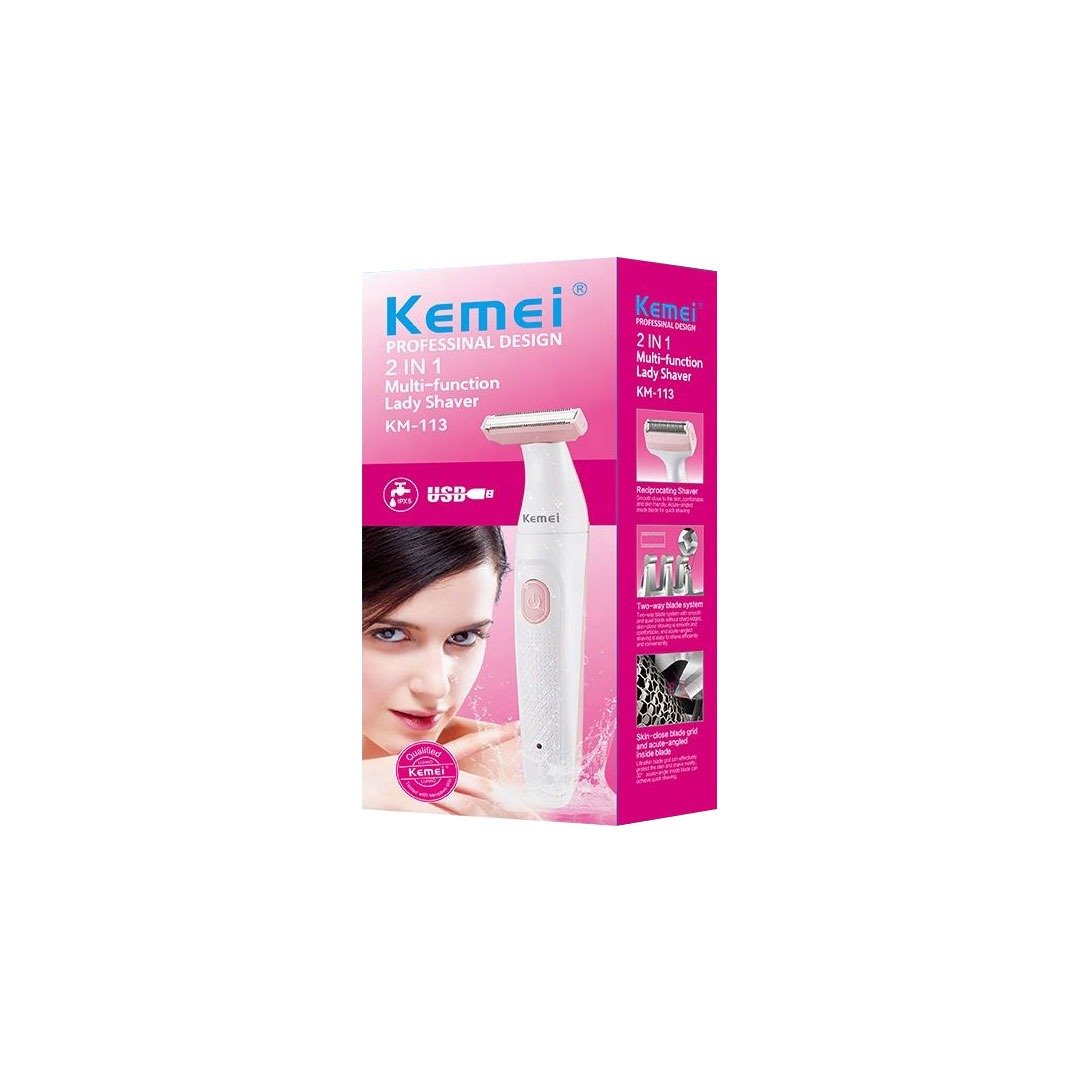 KEMEI 2 IN 1 MULTI FUNCTION LADY SHAVER KM - 113 thumbnail 2