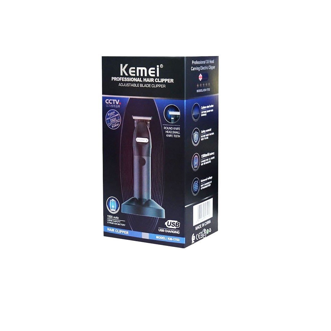 KEMEI PROFESSIONAL OIL HEAD CRAVING ELECTRIC CLIPPER TRIMMER KM - 1753 thumbnail 2