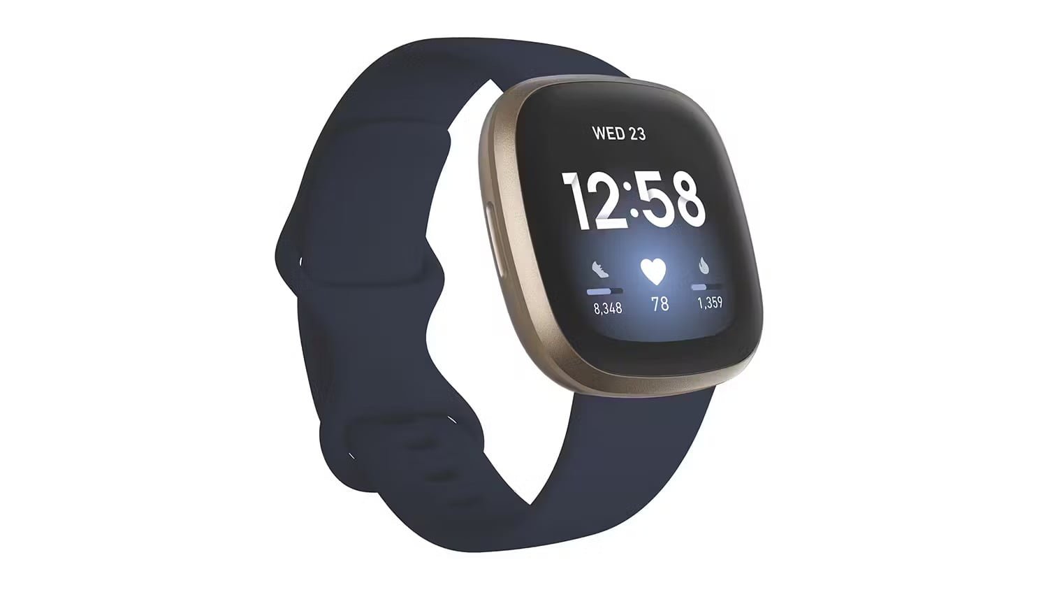 FITBIT VERSA 3 MIDNIGHT/SOFT GOLD ALUMINUM FB511GLNV thumbnail 2